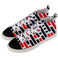 Illustration Background Geometric Pattern Men s Mid-top Canvas Sneakers by Wegoenart