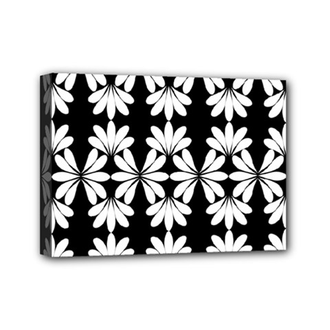 Illustration Floral Pattern Floral Background Mini Canvas 7  X 5  (stretched) by Wegoenart