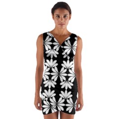 Illustration Floral Pattern Floral Background Wrap Front Bodycon Dress by Wegoenart