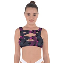 Illustration Hexagon Geometric Art Design Bandaged Up Bikini Top by Wegoenart