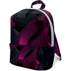 Illustration Hexagon Geometric Art Design Zip Up Backpack by Wegoenart