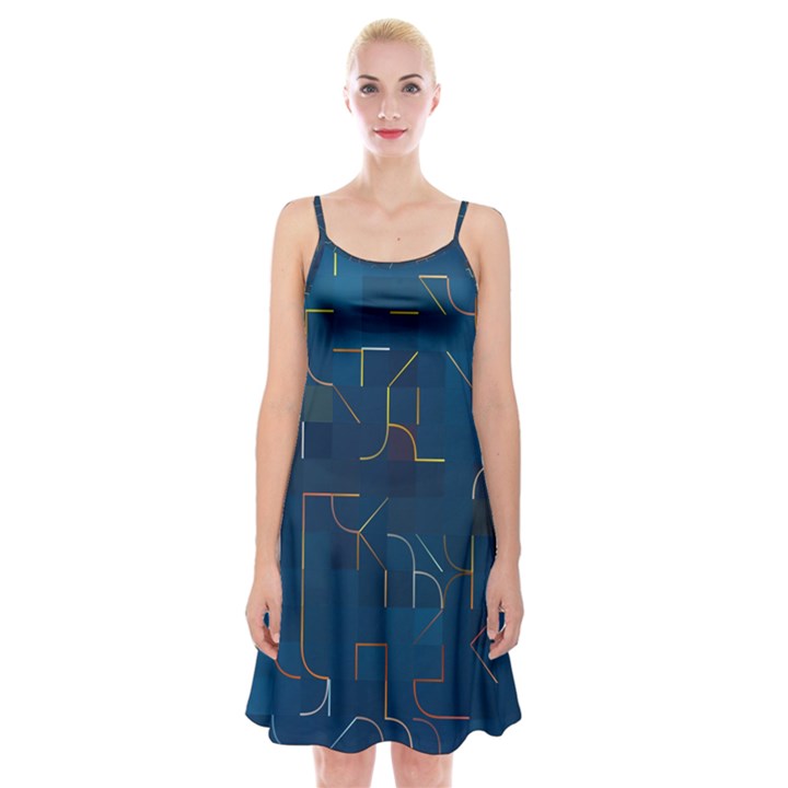 Illustration Abstract Art Artistic Celebration Spaghetti Strap Velvet Dress