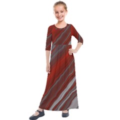 Illustration Colored Pattern Bokeh Blurred Blur Kids  Quarter Sleeve Maxi Dress by Wegoenart