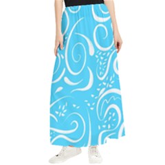 Illustration Scribble Reason Design Pattern Maxi Chiffon Skirt by Wegoenart