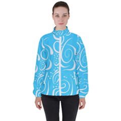 Illustration Scribble Reason Design Pattern Women s High Neck Windbreaker by Wegoenart