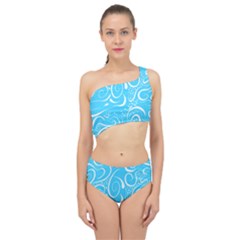 Illustration Scribble Reason Design Pattern Spliced Up Two Piece Swimsuit by Wegoenart