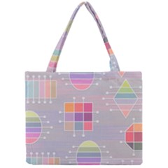 Illustration Pastel Shape Geometric Mini Tote Bag by Wegoenart