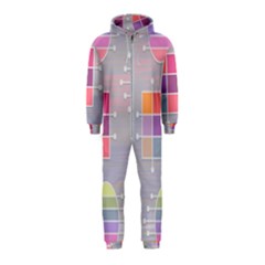 Illustration Pastel Shape Geometric Hooded Jumpsuit (kids) by Wegoenart