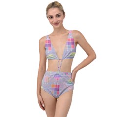 Illustration Pastel Shape Geometric Tied Up Two Piece Swimsuit by Wegoenart