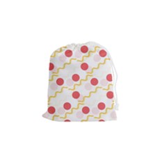 Line Patter Dots Dot Lines Decorative Drawstring Pouch (small) by Wegoenart