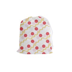 Line Patter Dots Dot Lines Decorative Drawstring Pouch (medium) by Wegoenart