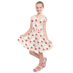 Line Patter Dots Dot Lines Decorative Kids  Short Sleeve Dress by Wegoenart