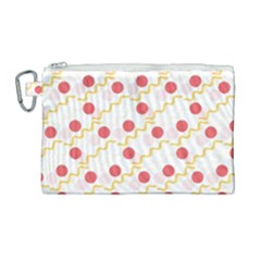 Line Patter Dots Dot Lines Decorative Canvas Cosmetic Bag (large) by Wegoenart