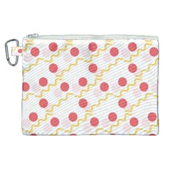 Line Patter Dots Dot Lines Decorative Canvas Cosmetic Bag (xl) by Wegoenart