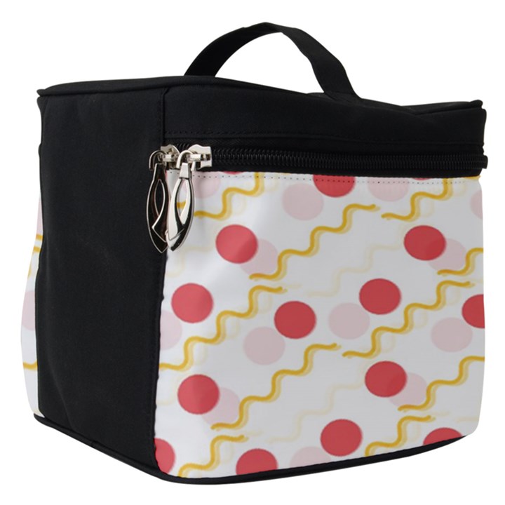 Line Patter Dots Dot Lines Decorative Make Up Travel Bag (Small)