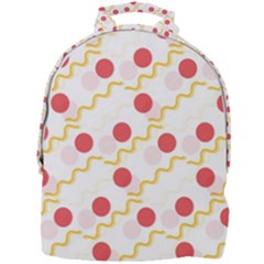 Line Patter Dots Dot Lines Decorative Mini Full Print Backpack by Wegoenart