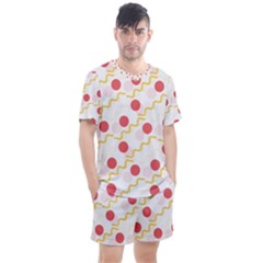 Line Patter Dots Dot Lines Decorative Men s Mesh Tee And Shorts Set