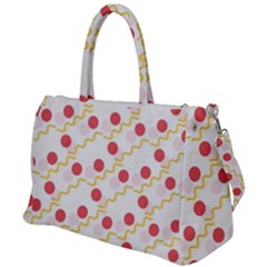 Line Patter Dots Dot Lines Decorative Duffel Travel Bag by Wegoenart