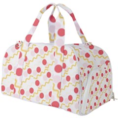 Line Patter Dots Dot Lines Decorative Burner Gym Duffel Bag by Wegoenart