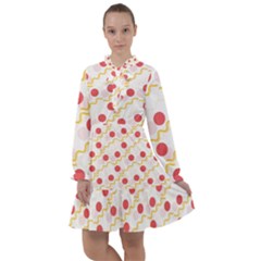 Line Patter Dots Dot Lines Decorative All Frills Chiffon Dress by Wegoenart