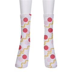 Line Patter Dots Dot Lines Decorative Crew Socks by Wegoenart