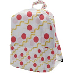 Line Patter Dots Dot Lines Decorative Zip Up Backpack by Wegoenart