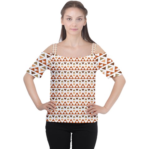 Illustration Geometric Tribal Pattern Design Cutout Shoulder Tee by Wegoenart