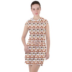 Illustration Geometric Tribal Pattern Design Drawstring Hooded Dress by Wegoenart