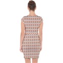 Illustration Geometric Tribal Pattern Design Capsleeve Drawstring Dress  View2