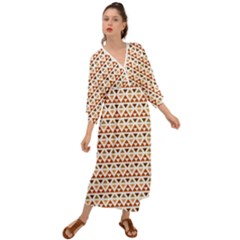 Illustration Geometric Tribal Pattern Design Grecian Style  Maxi Dress