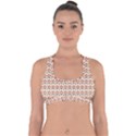 Illustration Geometric Tribal Pattern Design Cross Back Hipster Bikini Top  View1