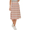 Illustration Geometric Tribal Pattern Design Midi Panel Skirt View1