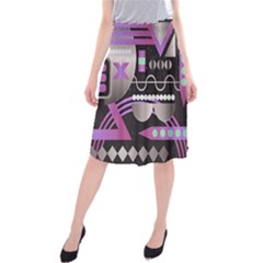 Illustration Background Abstract Geometric Midi Beach Skirt by Wegoenart