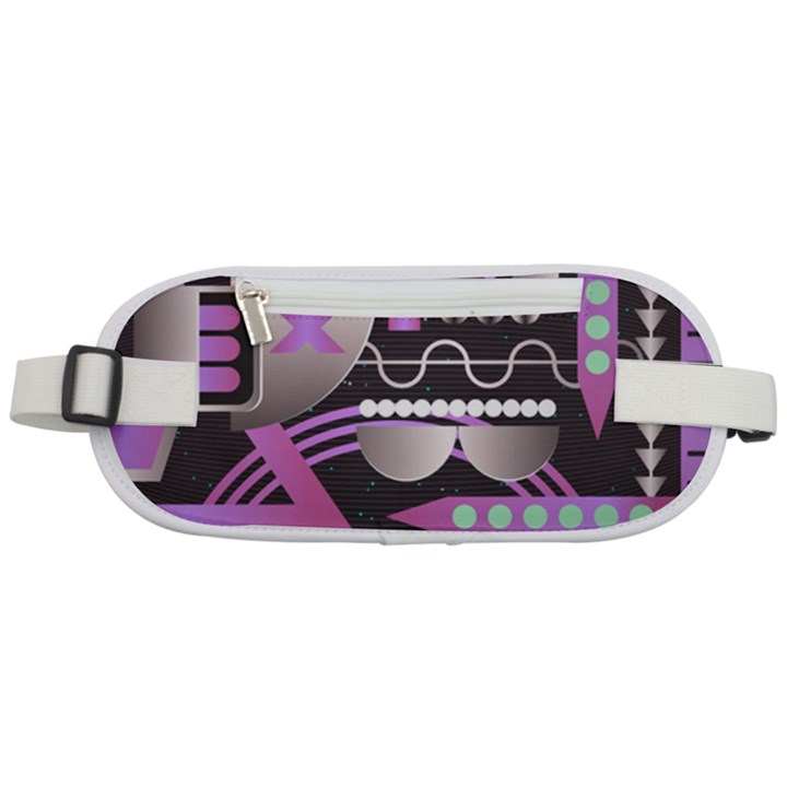 Illustration Background Abstract Geometric Rounded Waist Pouch