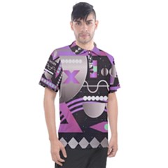 Illustration Background Abstract Geometric Men s Polo Tee by Wegoenart