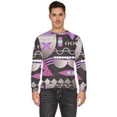 Illustration Background Abstract Geometric Men s Fleece Sweatshirt