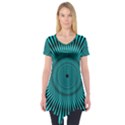 Illusion Geometric Background Short Sleeve Tunic  View1