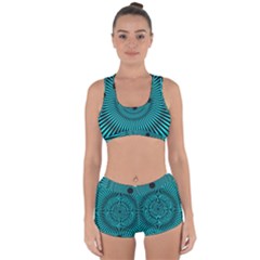 Illusion Geometric Background Racerback Boyleg Bikini Set by Wegoenart