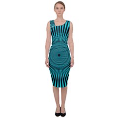 Illusion Geometric Background Sleeveless Pencil Dress by Wegoenart