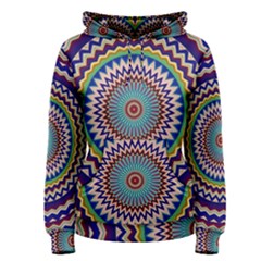 Illustration Kaleidoscope Geometric Circles Women s Pullover Hoodie by Wegoenart