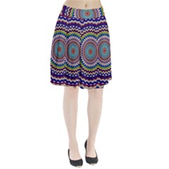 Illustration Kaleidoscope Geometric Circles Pleated Skirt by Wegoenart