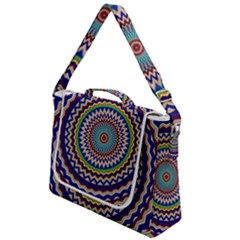 Illustration Kaleidoscope Geometric Circles Box Up Messenger Bag by Wegoenart