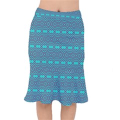 Chevron Zigzag Pattern Short Mermaid Skirt by Wegoenart