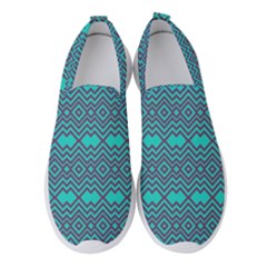 Chevron Zigzag Pattern Women s Slip On Sneakers by Wegoenart