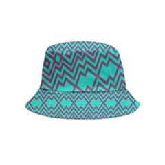 Chevron Zigzag Pattern Inside Out Bucket Hat (kids) by Wegoenart