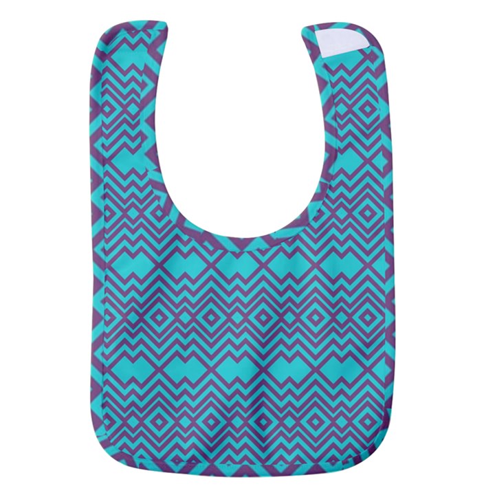 Chevron Zigzag Pattern Baby Bib