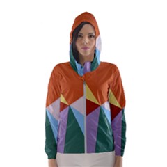 Colorful Paper Art Materials Women s Hooded Windbreaker by Wegoenart