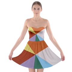 Colorful Paper Art Materials Strapless Bra Top Dress by Wegoenart