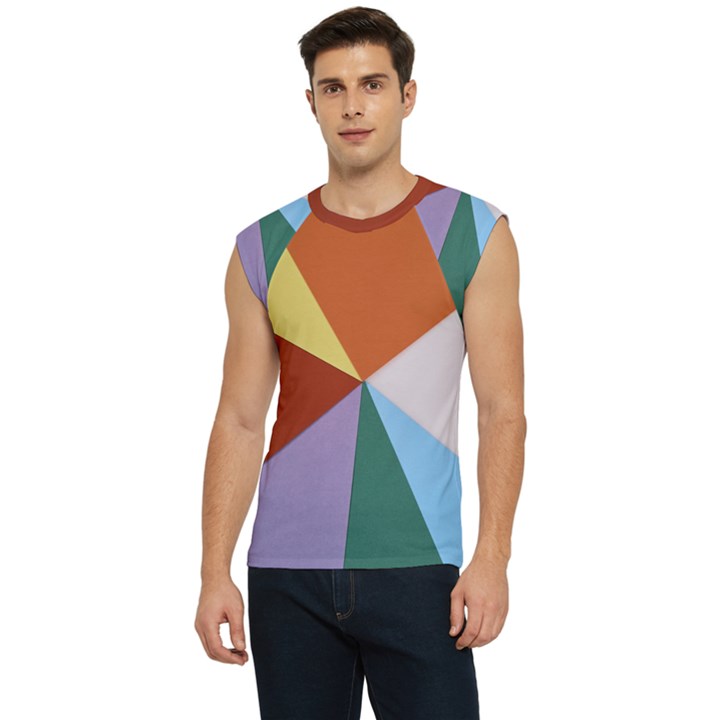 Colorful Paper Art Materials Men s Raglan Cap Sleeve Tee