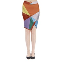 Colorful Paper Art Materials Midi Wrap Pencil Skirt by Wegoenart